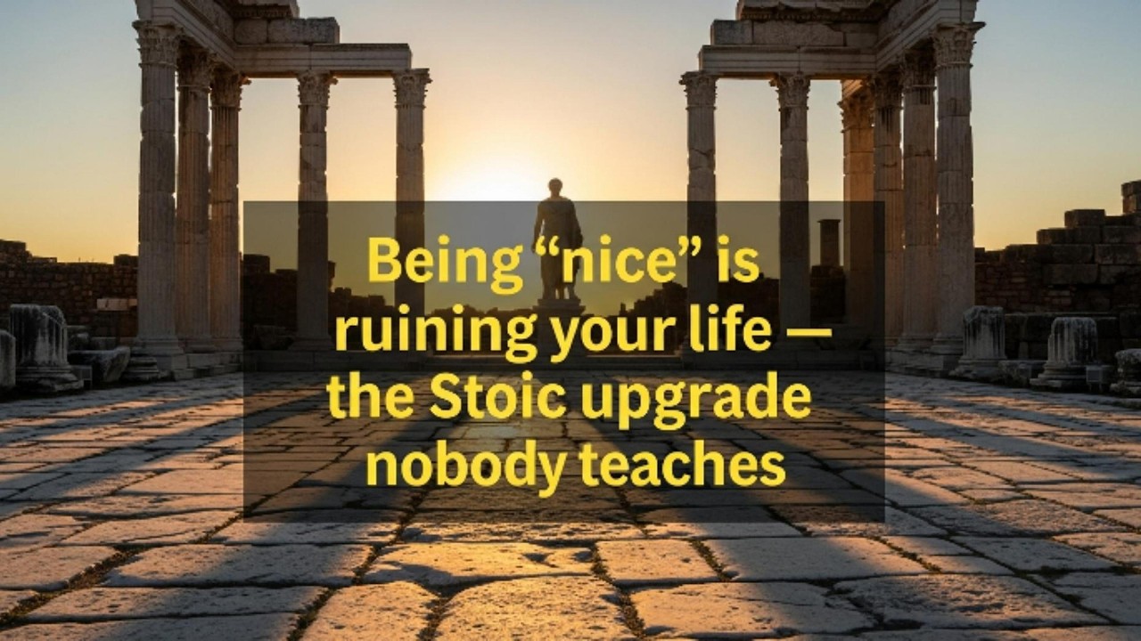 Being “nice” is ruining your life — the Stoic upgrade nobody teaches