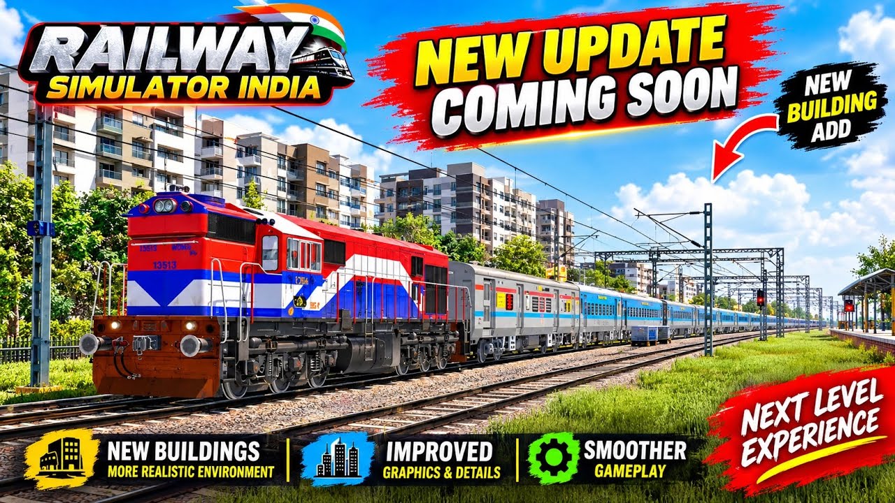 Railway Simulator India | Realistic New Update Coming Soon New Building Add ￼🔥