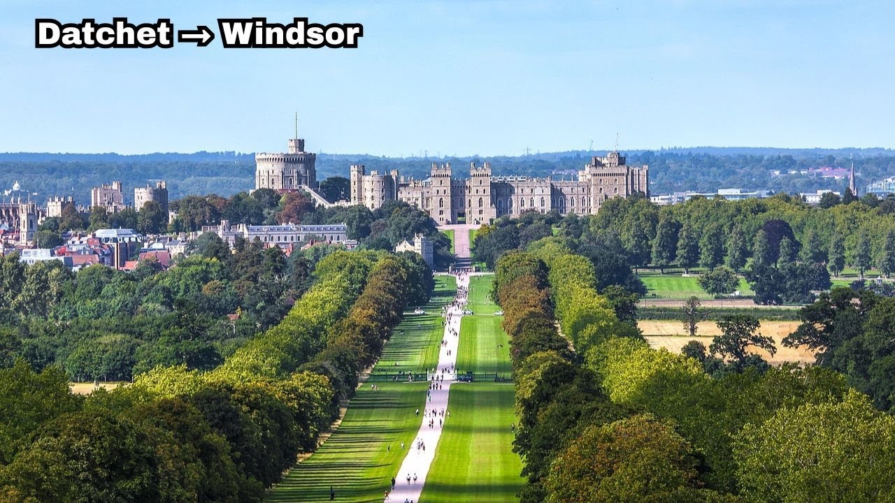 Calm Drive from Datchet to Windsor Town Centre | Scenic UK Drive 🇬🇧