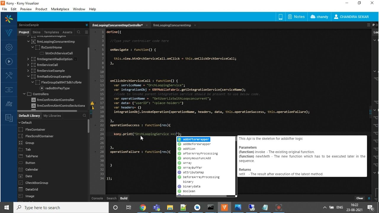 Looping Concurrent Client Side Implementation code
