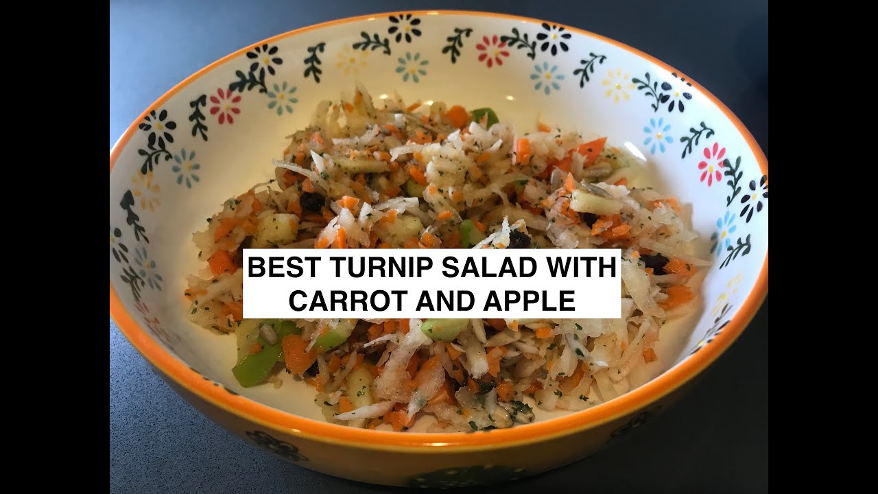 Best Turnip Salad with Carrot and Apple