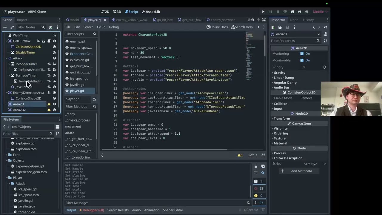 2D ARPG Game Demo Development day 5.1: Systems and Experience