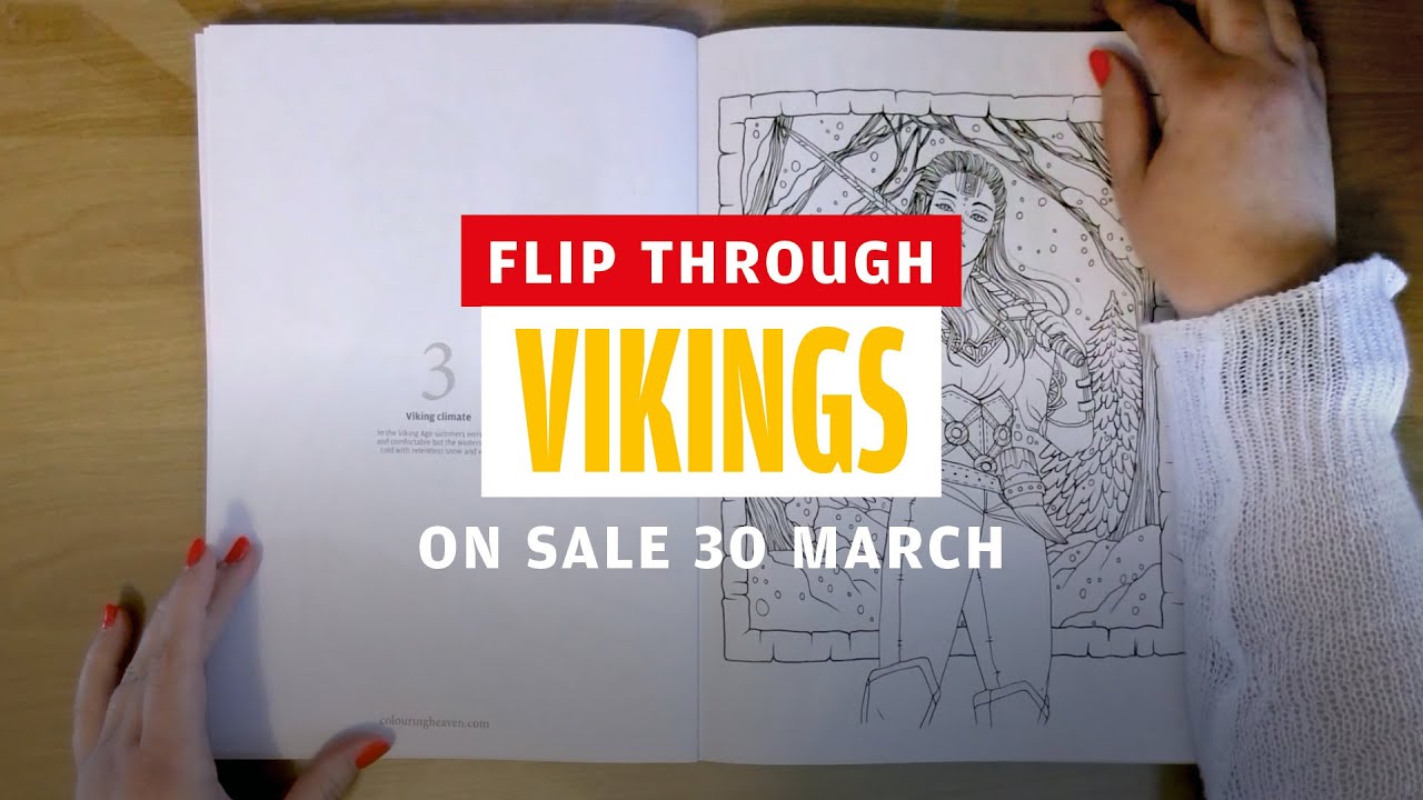 Vikings Flip Through | Colouring Heaven Collection #39