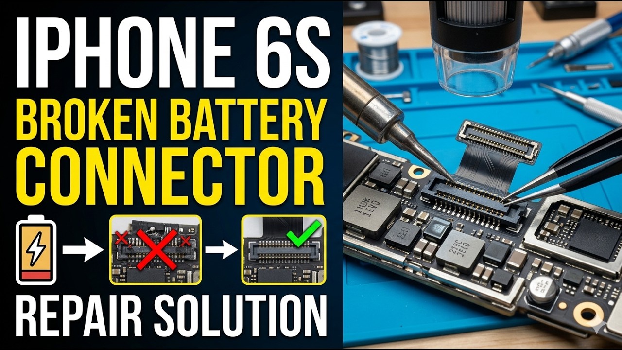 I phone 6s  broken battery connector solution.
