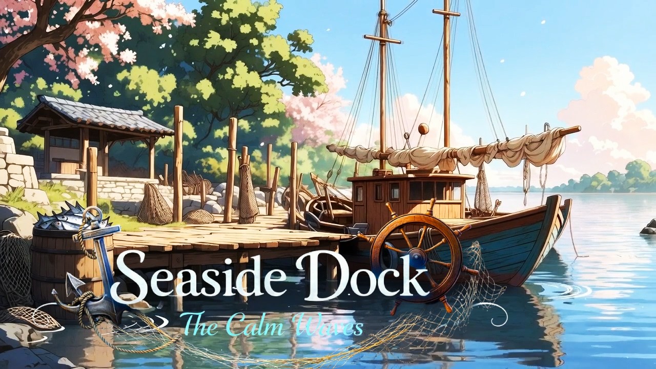Seaside Dock 🌊 Relaxing Gentle Piano Music for Study, Sleep & Peaceful Ambience