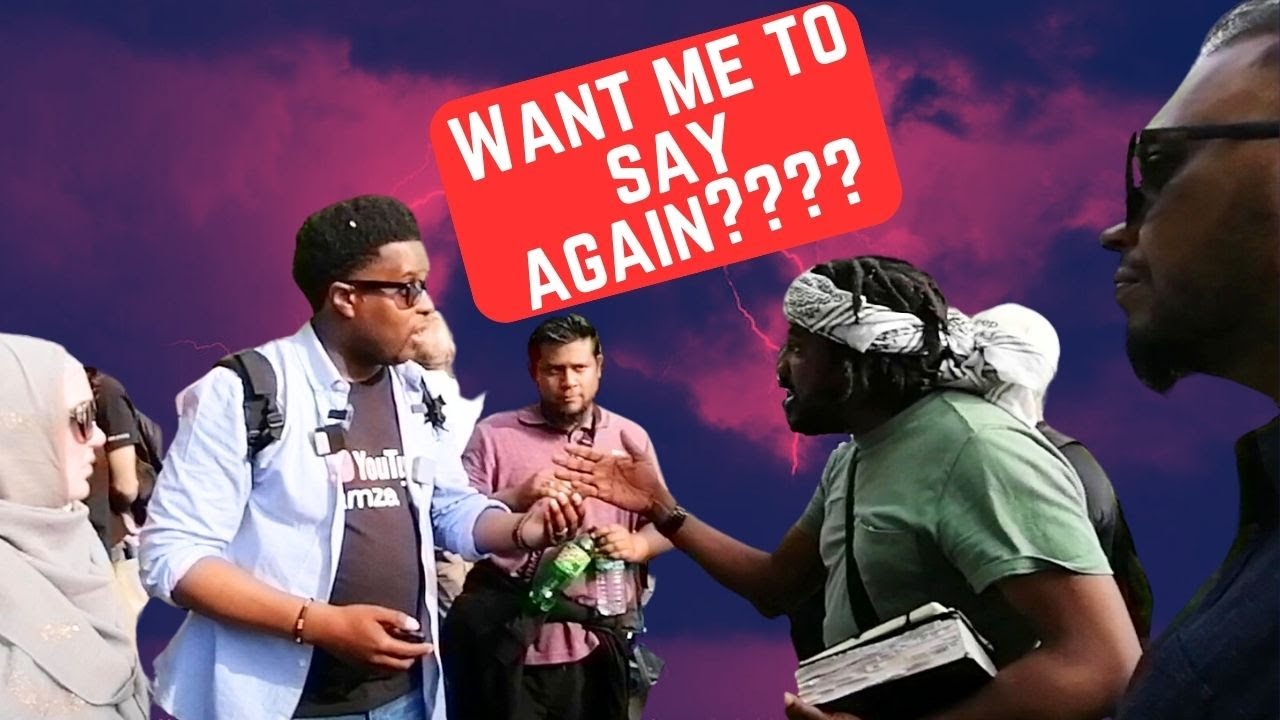 Hebrew Israelite Lost His Temper At Hamza’s Cool Response! Speakers Corner