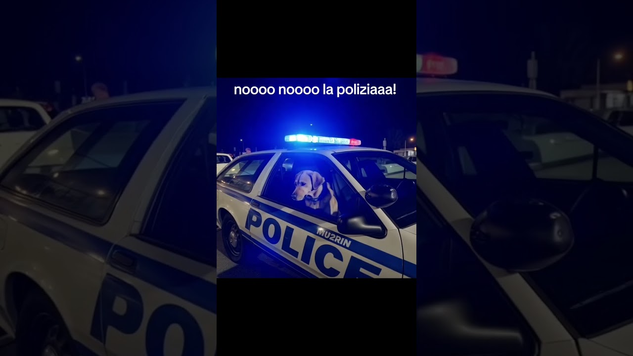 No No&hellip; La Polizia | Funny Dog in Police Car | Viral TikTok Trend (2025) #polizia #nono #viral #meme