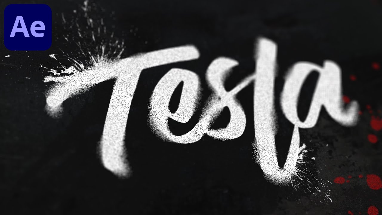 Анимация текста распылением краски в After Effects — Учебное пособие по After Effects | Плагины н...