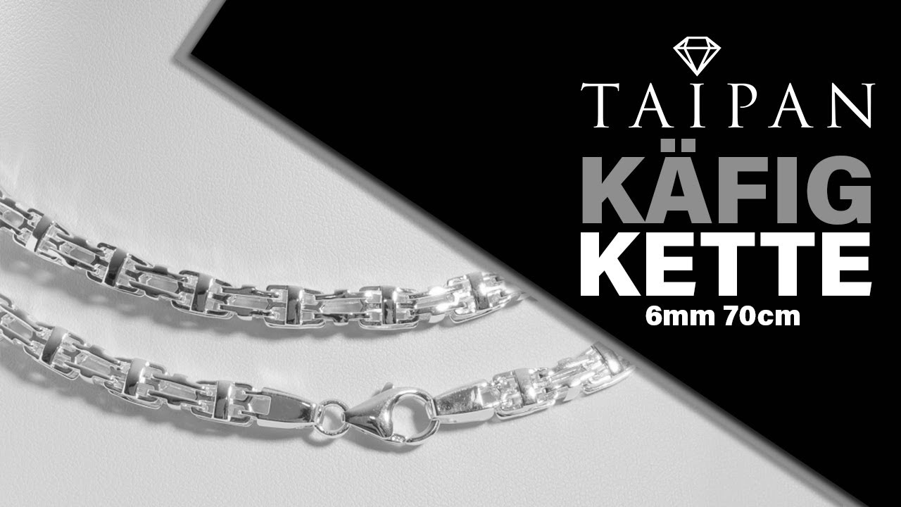 Taipan K&auml;figkette 6mm breit 70cm lang K&ouml;nigskette 2.0 Magnumkette aus 925 Silber