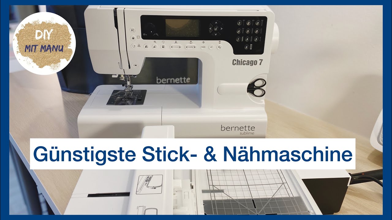 Bernette Chicago 7 Stickmaschine & Nähmaschine mit Zierstichen | Anfänger Stickmaschine