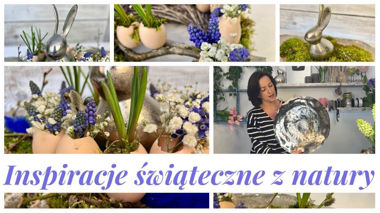 3 DEKORACJE Z NATURY / Z SZAFIRKIEM / STROIK ŚWIĄTECZNY / SPRINGDECORATION