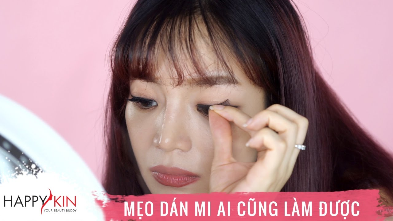 Mẹo Tự Dán Mi Giả Thần Tốc Ai Cũng Làm Được | HI BEAUTIES #13 | Happy Skin