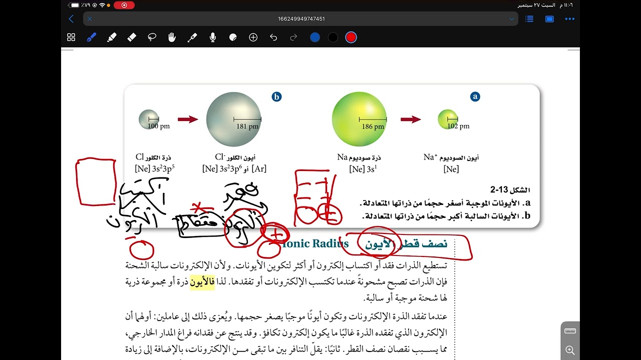 كيمياء ثاني ثانوي الترم الأول درس تدرج خواص العناصر استاذة ندى السهلي