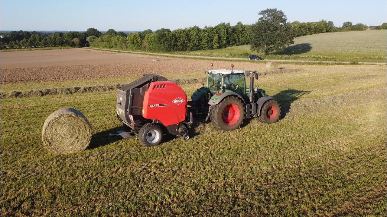 🇨🇵 Mise en route / KUHN VB 3190 / Pressage de foin☀️☘ / FENDT 722 / ETA GEINGUENE