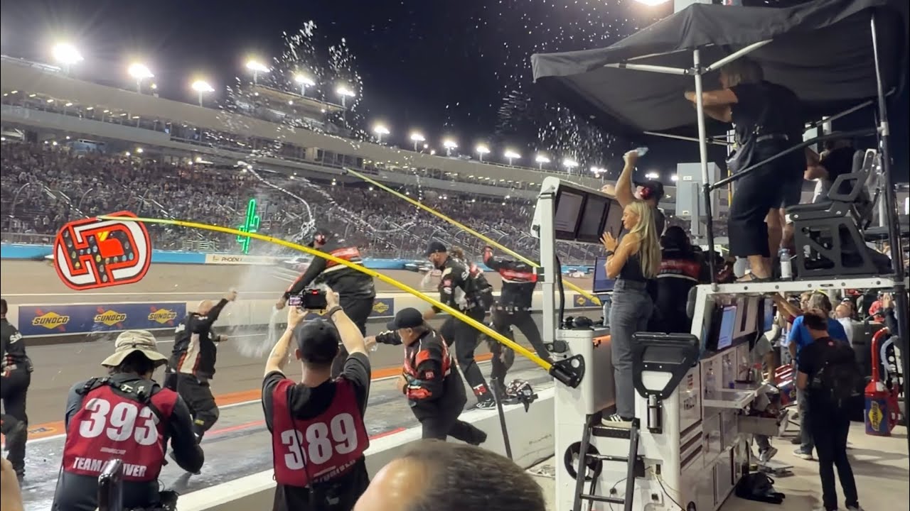 Corey Heim's Pit Box Goes Wild After Comeback Championship Win!
