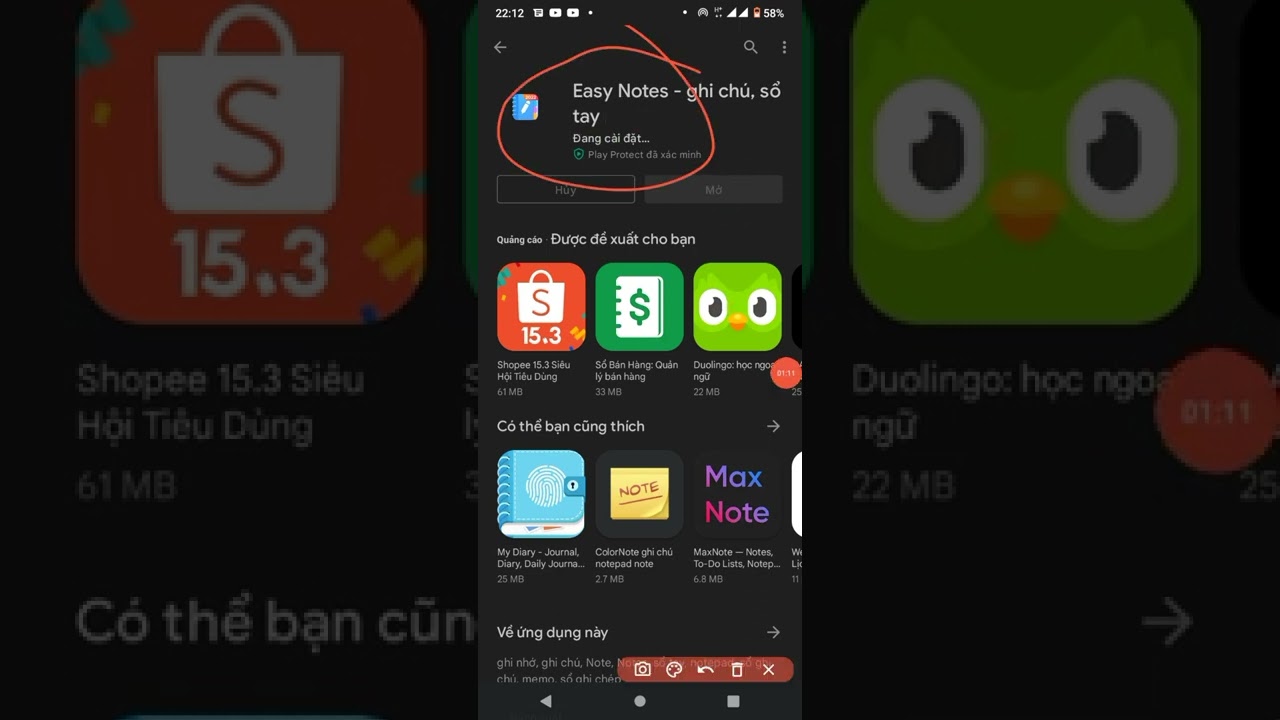 Easy Notes App On Android (My First Video!)