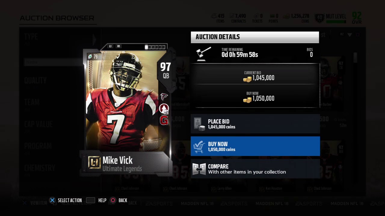 Madden NFL 18 Vick Snipe