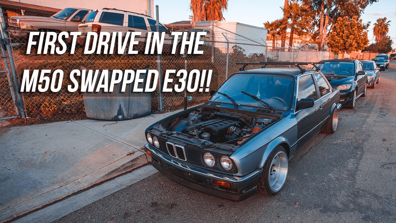 E30 DRIFT BUILD EP08 | FIRST DRIVE WITH THE M50 SWAP!!