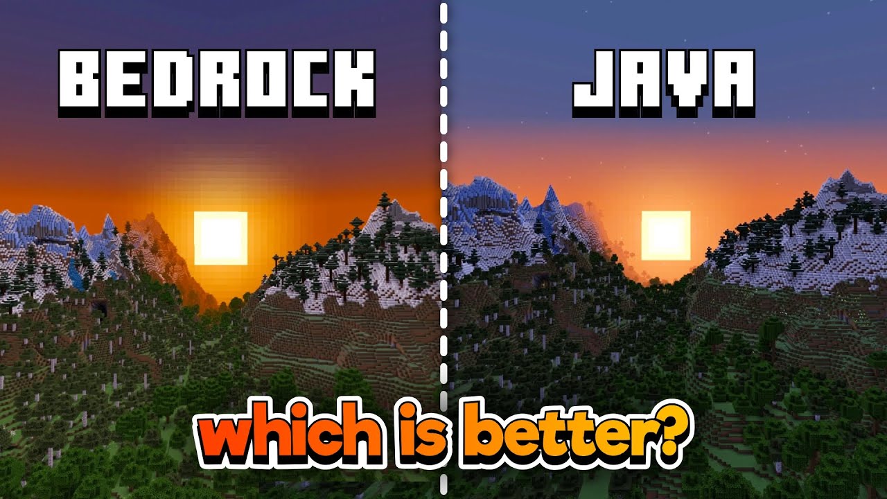 Sunset Differences between Minecraft Java & Bedrock (4K HDR)