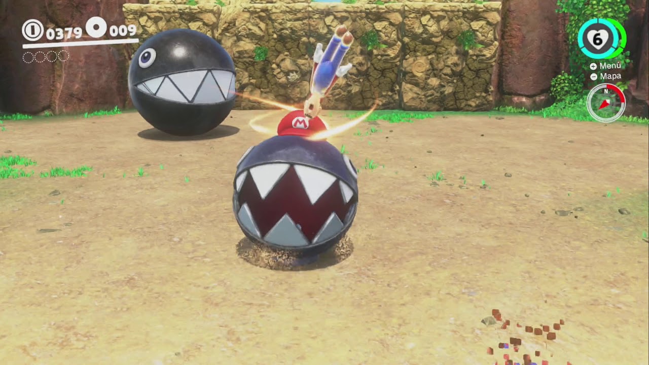 Super Mario Odyssey - Reino de las Cataratas - De Cabeza contra las Rocas