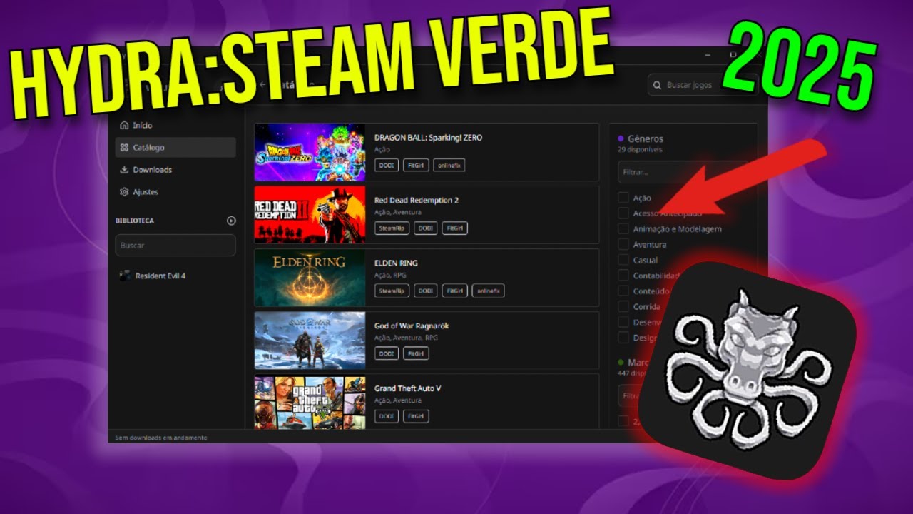 COMO BAIXAR E INSTALAR O HYDRA (STEAM VERDE) ATUALIZADO 2025