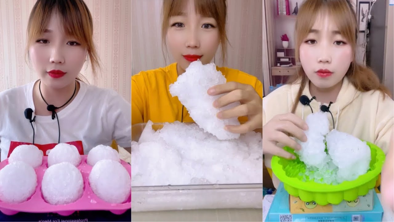 White Ice Eating ASMR | Crushed Ice | Ice Eating