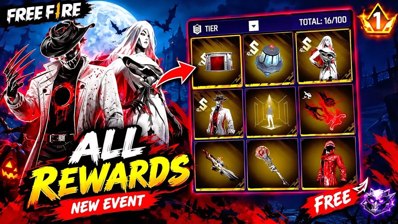 CLAM- NEW HORROR EVENT ALL FREE REWARDS 🎁 || FREE FIRE UNSEEN EVENT 