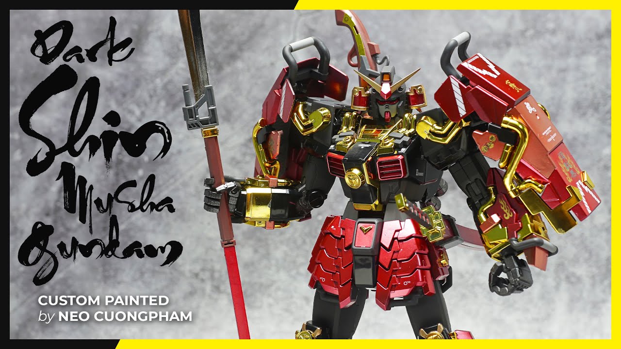 Sơn Đỏ Metallic cho mô hình Shin Musha Gundam bằng sơn Jumpwind, Sunin7, Gaia | NEO Cuong Pham Hobby