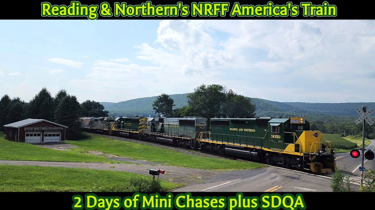 Reading & Northern North Reading Fast Freight mini chases of America's Train plus SDQA