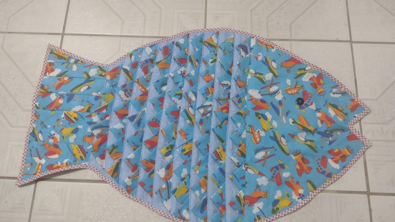 Como fazer tapete de peixe, muito fácil 🐠🐟🐟#iniciantesna costura!!!✂️🧵😀