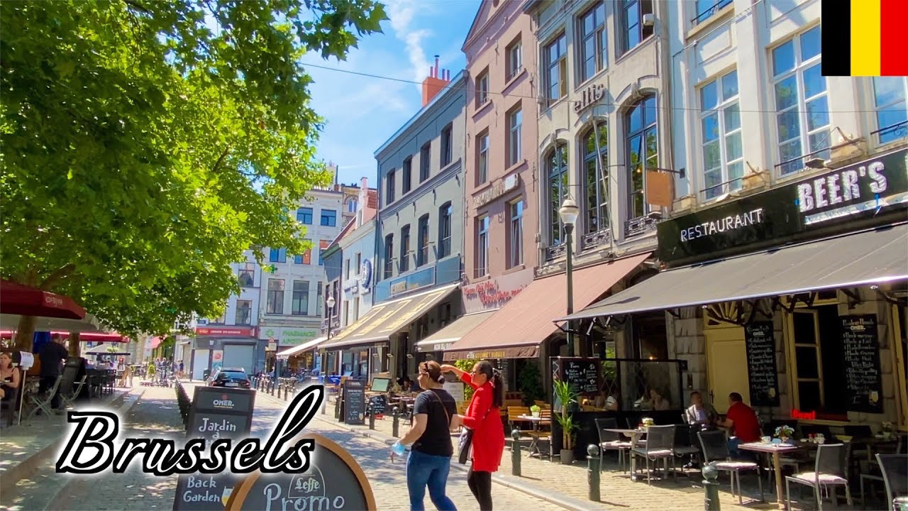 🇧🇪Brussels Summer Walk - Quartier Dansaert -【4K 60fps】