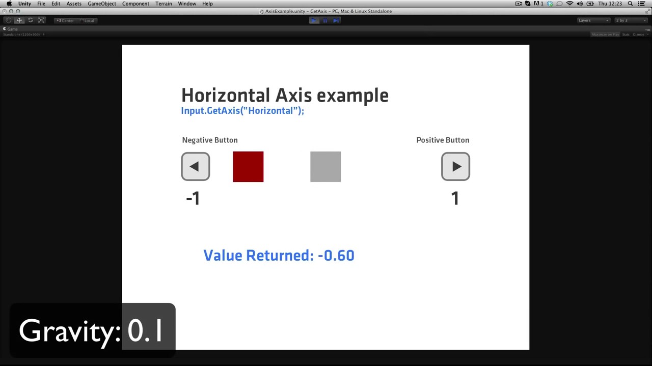 Input   GetAxis   Unity Official Tutorials