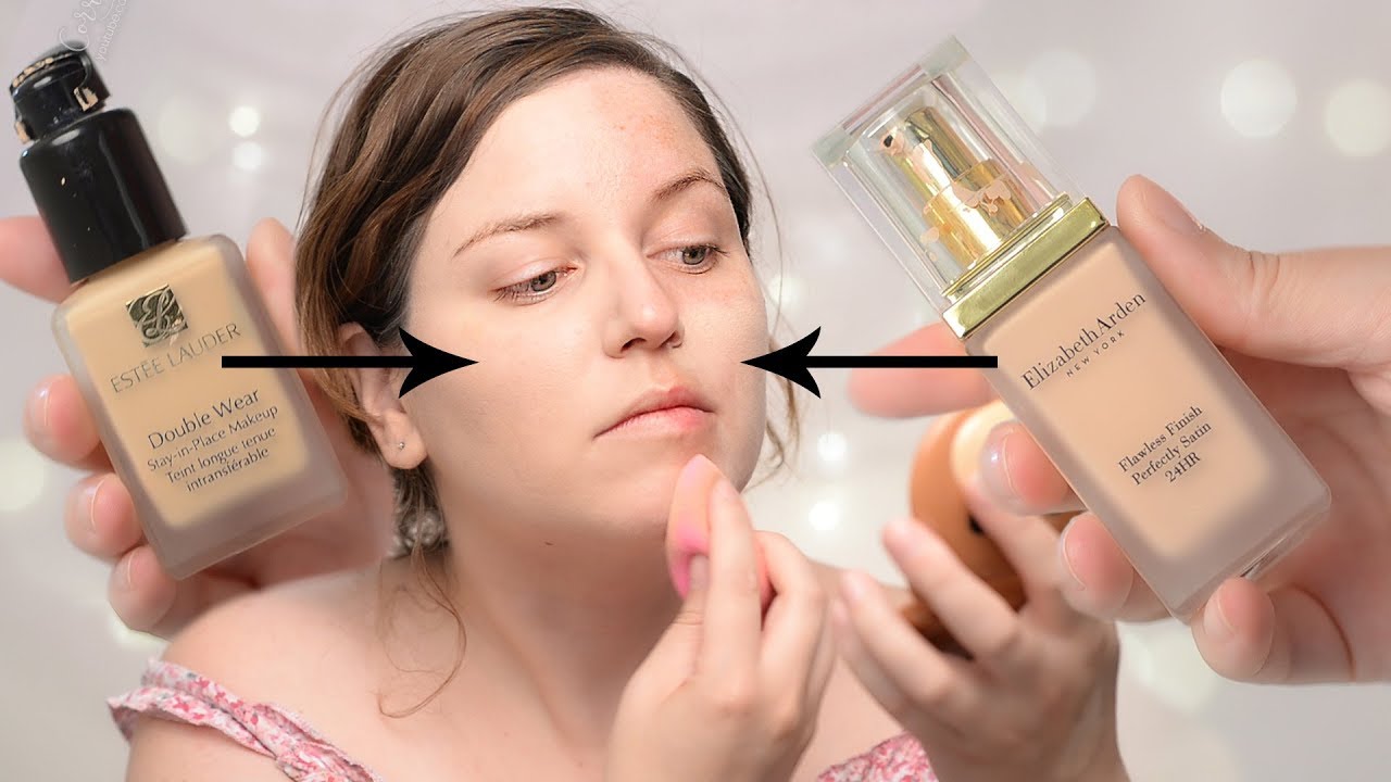 Double Wear vs. Flawless Finish Foundation 12hr Wear Test & Review | CORRIE V