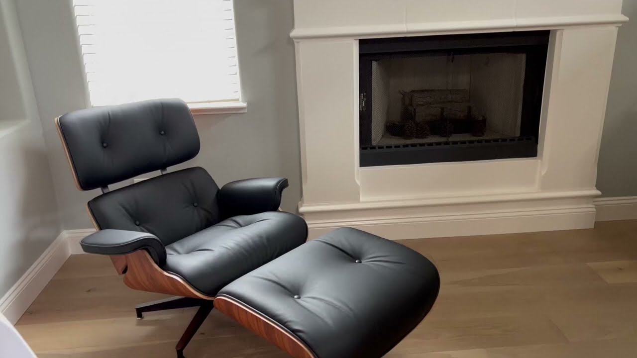 RetroMod Angus Lounge Walnut Chair with Ottoman Review