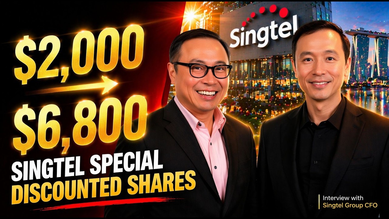 Singtel Special Discounted Shareholders $6800 Windfall! Group CFO Explains!