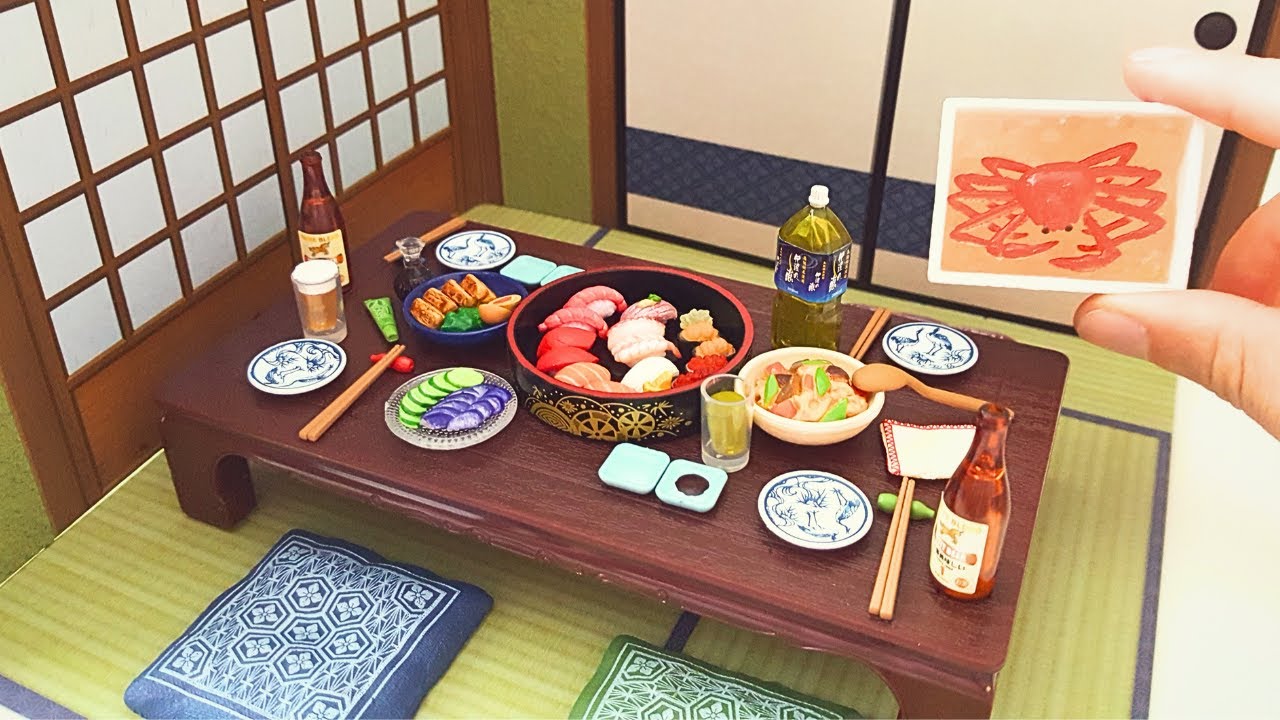 🍣Unboxing Re-Ment Blind Boxes - Gorgeous Sushi Set - super real miniature mini food toys🍤
