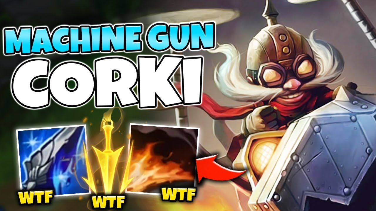 WTF?! THIS NEW CORKI BUILD CAN 100-0 YOU IN SECONDS! (LEGIT GATTLING GUN) - League of Legends