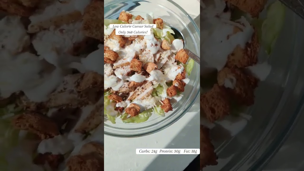 Low Calorie Caesar Salad - Easy High Protein Recipe #weightloss