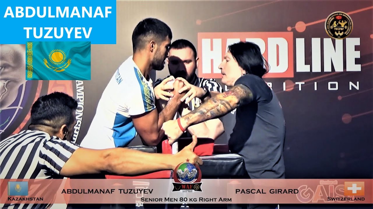 ABDULMANAF TUZUYEV - KAZAKHSTAN | Senior Men 80 kg Right Arm | WORLD ARMWRESTLING CHAMPIONSHIP 2022