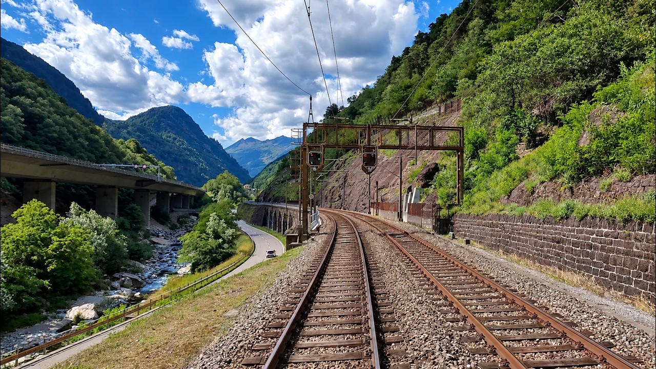 ★ 4K 🇨🇭 Locarno - Bellinzona - G&ouml;schenen - Zug - Z&uuml;rich Gotthard cab ride, Switzerland [07.2026]