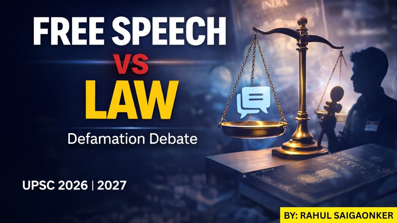 Should Defamation Be a Crime? | Free Speech vs Defamation - Explained | UPSC 2026 UPSC 2027
