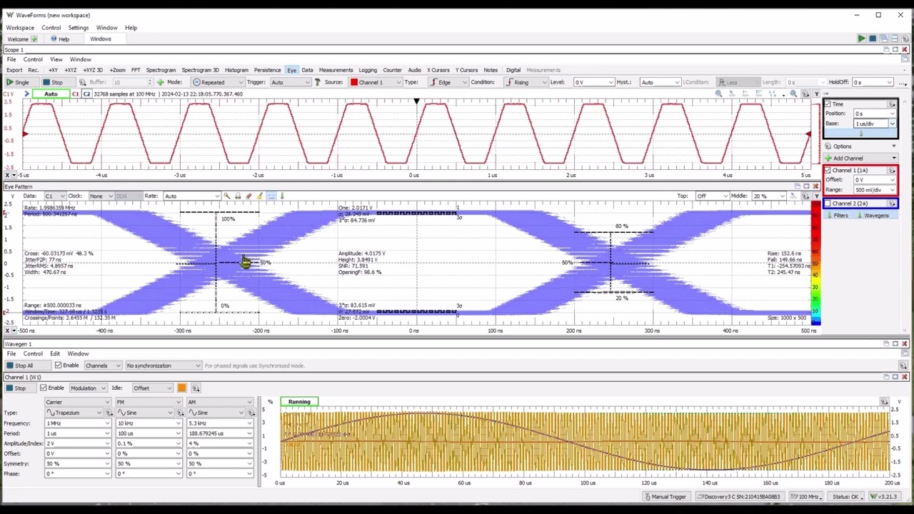 Analog Discovery 3 Eye Diagrams