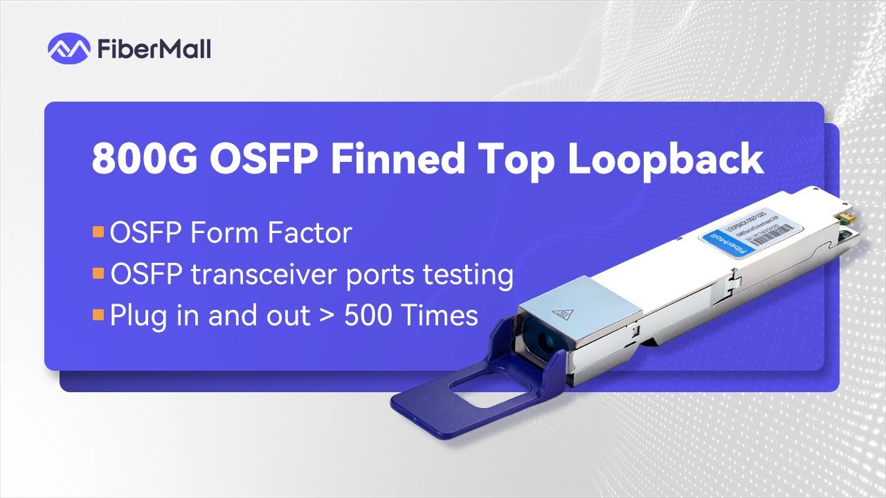 800G OSFP Finned Loopback: Close-Up & Switch Test | FiberMall