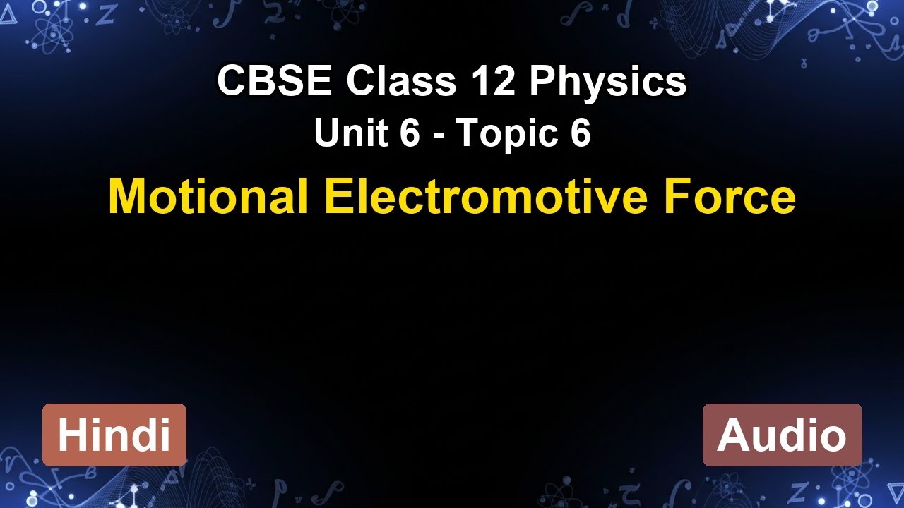 Unit 6 – Motional Electromotive Force | CBSE 12th Physics (Hindi) | The 5-Minute Teacher