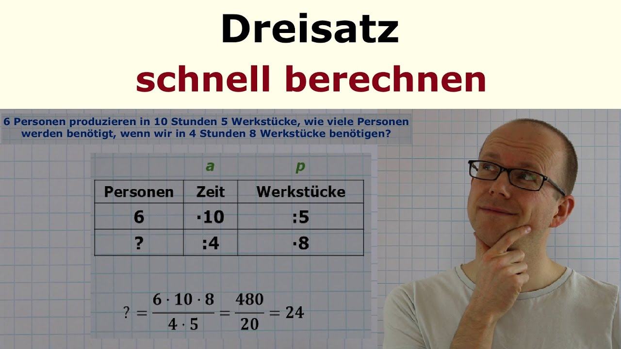 Dreisatz - schnell berechnen