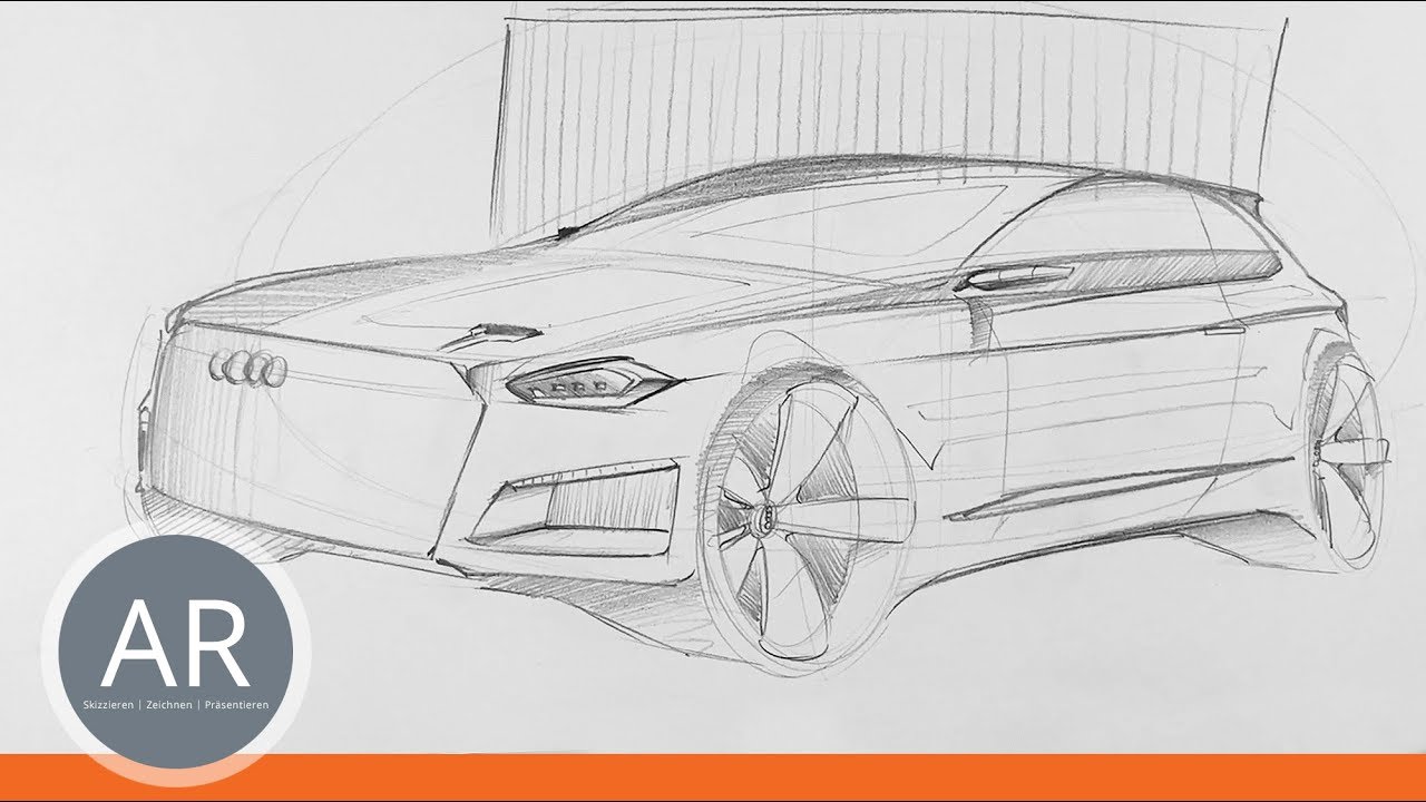 Concept-Cars schnell zeichnen. Autos richtig zeichnen lernen. Transportation Design Mappe