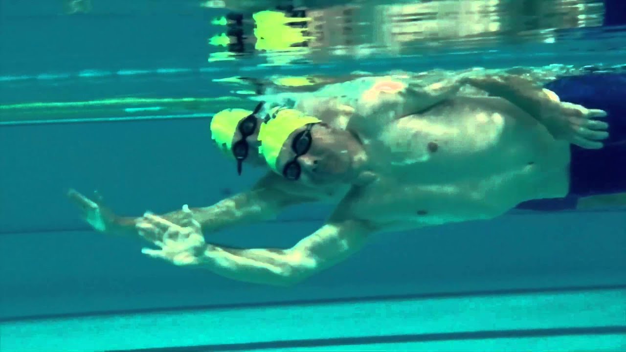 Terry Laughlin and Joseba Cercas of TI Spain demonstrate synch swimming.