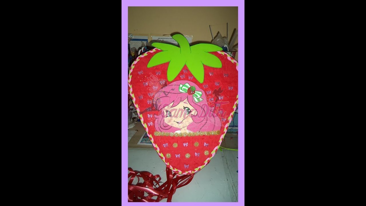 Como hacer Piñata Fresa 1ra Parte - DIY How to make a pinata strawberry shortcake