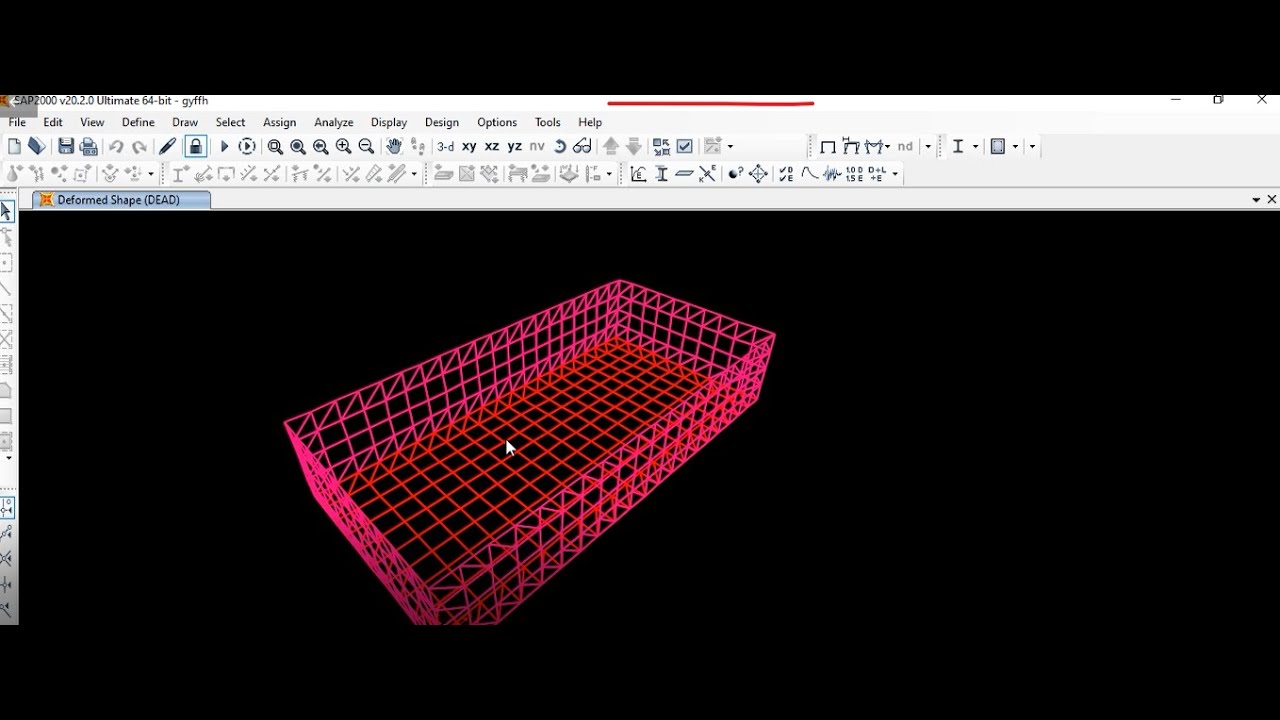 تصميم حمام سباحة مستطيل  باستخدام برنامج  (sap 2000 v 20)