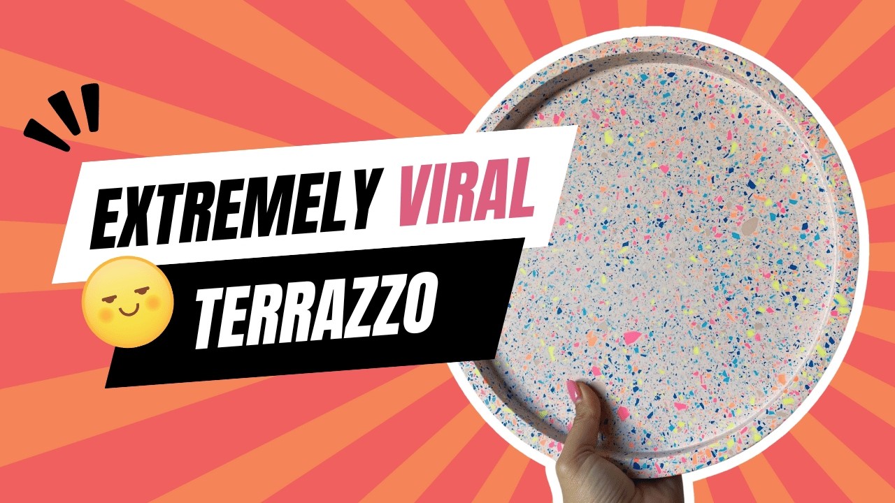 DIY Home Decor | We’ve perfected Jesmonite® since 2021 - learn to make this adorable TERRAZZO tray 🎨